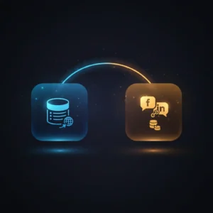 n8n workflow diagram automating AI-powered social media link extraction from company websites