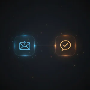 Isometric illustration of n8n workflow automating Lemlist email reply classification and Slack notifications using OpenAI