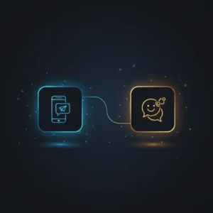 Isometric n8n workflow automating a Telegram bot with OpenAI GPT for AI-generated emoji-enhanced chat responses