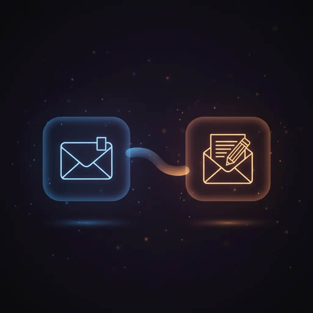 Isometric n8n workflow automating AI-generated Gmail reply drafts with OpenAI and label triggers