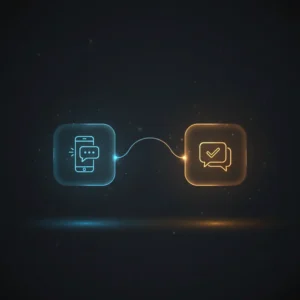 n8n workflow diagram buffering Twilio SMS with Redis, generating unified AI reply via OpenAI Langchain