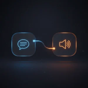 Diagram of n8n workflow converting text to speech audio via OpenAI webhook integration