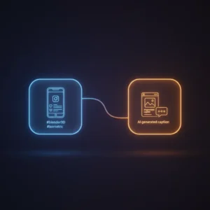 Automated n8n workflow creating and posting AI-generated Instagram content with trending #blender3d and #isometric images