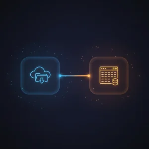 Diagram of n8n workflow automating invoice PDF detection, parsing with LlamaParse, and saving data to Airtable