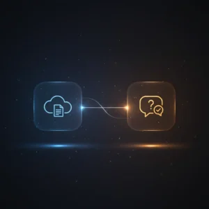 n8n workflow diagram integrating Google Drive, OpenAI embeddings, and Supabase vector DB for document Q&A