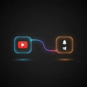 n8n workflow automating YouTube channel video checks and Telegram notifications every 30 minutes