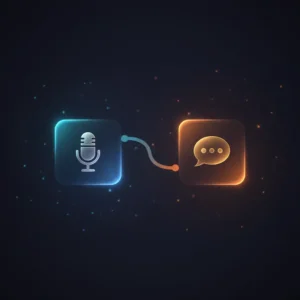 Isometric illustration of n8n workflow integrating AI-powered voice assistant with Apple Siri Shortcuts