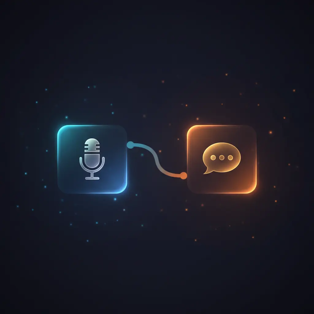 Isometric illustration of n8n workflow integrating AI-powered voice assistant with Apple Siri Shortcuts