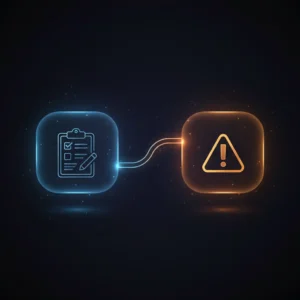 Isometric illustration of n8n workflow automating Typeform feedback sentiment analysis with AWS Comprehend and Mattermost alerts