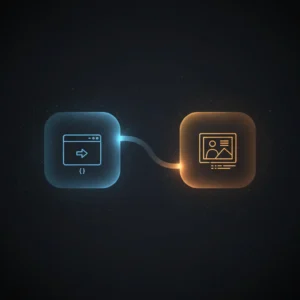 n8n workflow editing newspaper image with dynamic text overlay from webhook query parameter