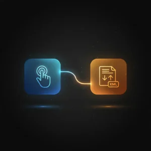 n8n workflow querying MySQL for 16 random products and saving two XML files with different structures