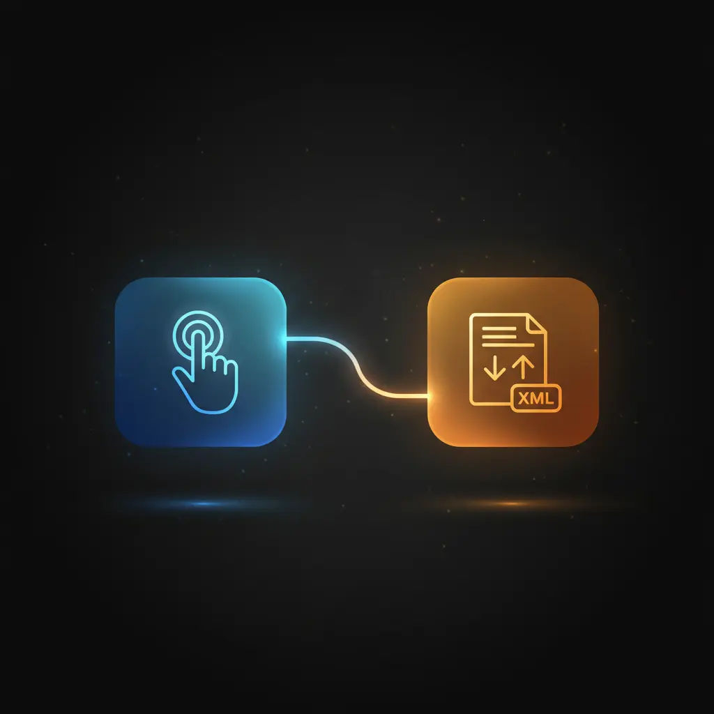 n8n workflow querying MySQL for 16 random products and saving two XML files with different structures