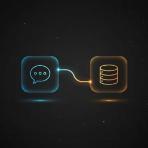 Diagram of n8n workflow enabling conversational MySQL queries using AI-generated SQL and local schema caching