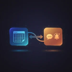 n8n workflow automating Google Sheets monitoring and Mattermost notifications every 45 minutes