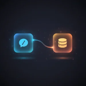 Isometric illustration of n8n workflow integrating Slack slash commands with Notion for idea submission and confirmation