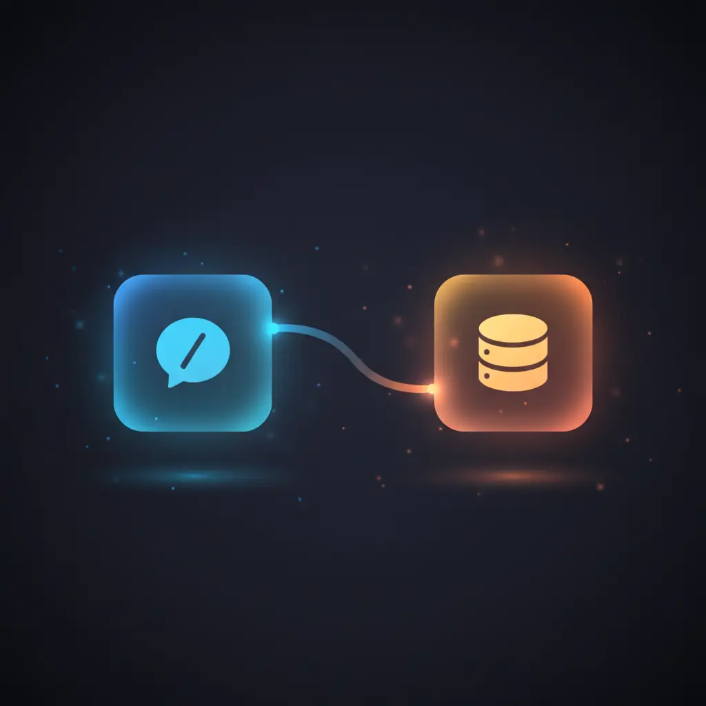 Isometric illustration of n8n workflow integrating Slack slash commands with Notion for idea submission and confirmation