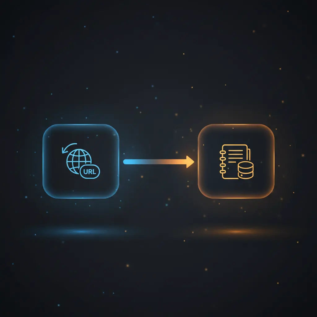 n8n workflow automating URL saving via webhook to Notion bookmarks database