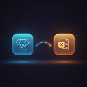 n8n workflow exporting product name and ean from PostgreSQL to Excel spreadsheet file