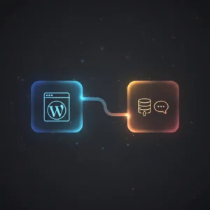 n8n workflow managing WordPress content embeddings for AI chat answering visitor questions