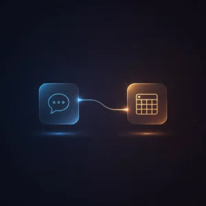 Diagram of n8n workflow integrating OpenAI AI agent with Airtable for natural language data queries and visualization