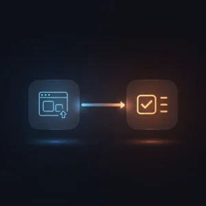 Diagram of n8n workflow syncing task data and status between Notion database and ClickUp tasks