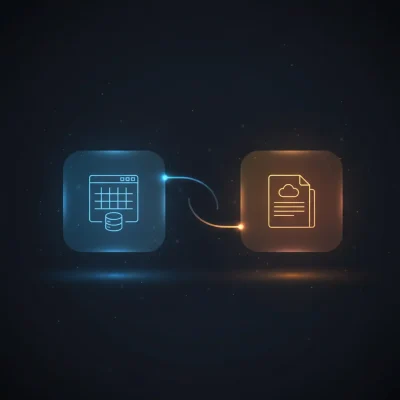 Isometric illustration of an n8n workflow automating API schema discovery, extraction, and generation using Google Sheets and AI