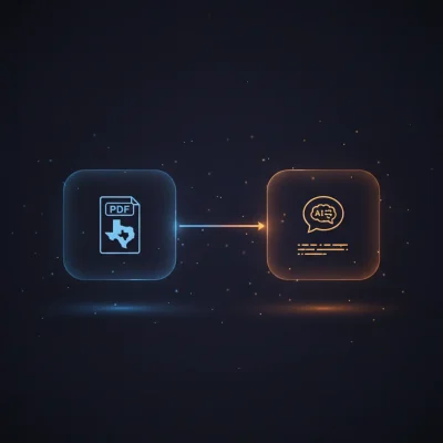 n8n workflow automating Texas tax code chatbot with PDF extraction, semantic search, and AI agent answers