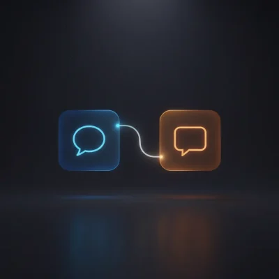 Isometric illustration of n8n workflow enabling conversational AI queries on PostgreSQL database