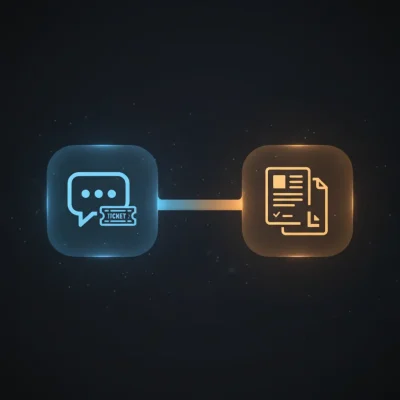 Isometric illustration of n8n workflow automating Slack support ticket creation in Linear with AI-generated summaries