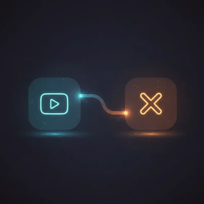 n8n workflow automating new YouTube video detection and AI-generated posts to X every 30 minutes