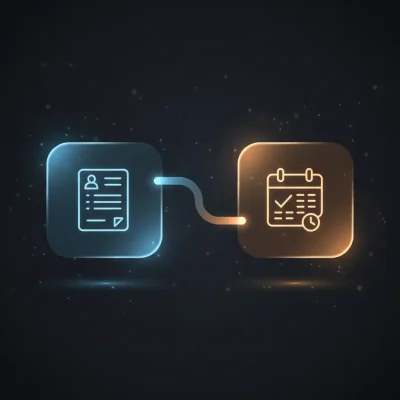 Diagram of n8n workflow automating appointment scheduling with AI qualification, approval, and calendar event creation