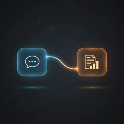 n8n workflow diagram showing conversational AI querying SQL database and generating dynamic data visualizations