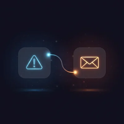 Visual diagram of an n8n error handling workflow sending Gmail alerts on workflow failures