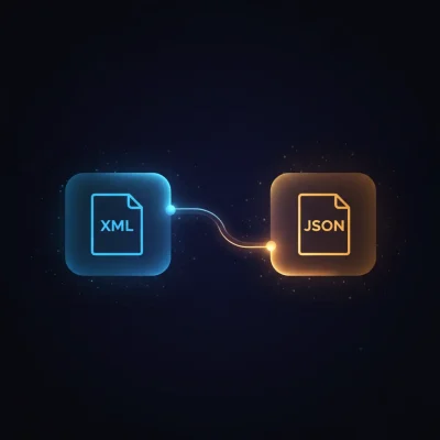 n8n workflow converting XML input via API to JSON with error alerts sent to Slack channel