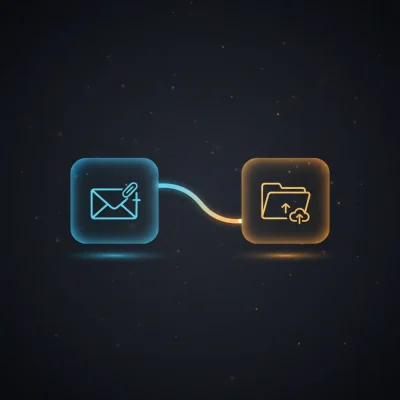 n8n workflow automating email attachment retrieval, filename sanitization, and Nextcloud upload for invoice management