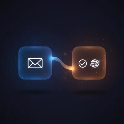 n8n workflow screenshot validating emails and extracting domains using native functions