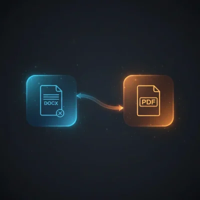 n8n workflow automating DOCX to PDF conversion using ConvertAPI with manual trigger and file saving