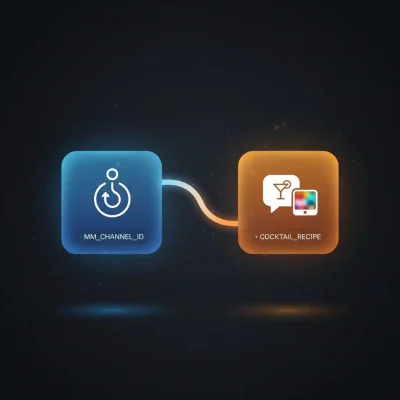 n8n workflow automates posting random cocktail recipes to Mattermost channel via webhook trigger